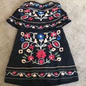 Black Floral Mini Dress